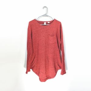 Urban Outfitter Feathers Red Oversized Long Sleeve